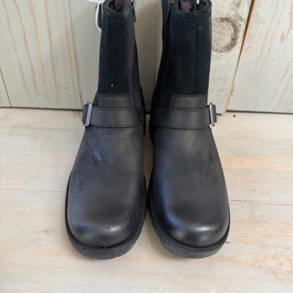 UGG MESSNER WATER-PROOF LEATHER SHEEPSKIN BOOTS, MENS US 10 NIB - Picture 3 of 10